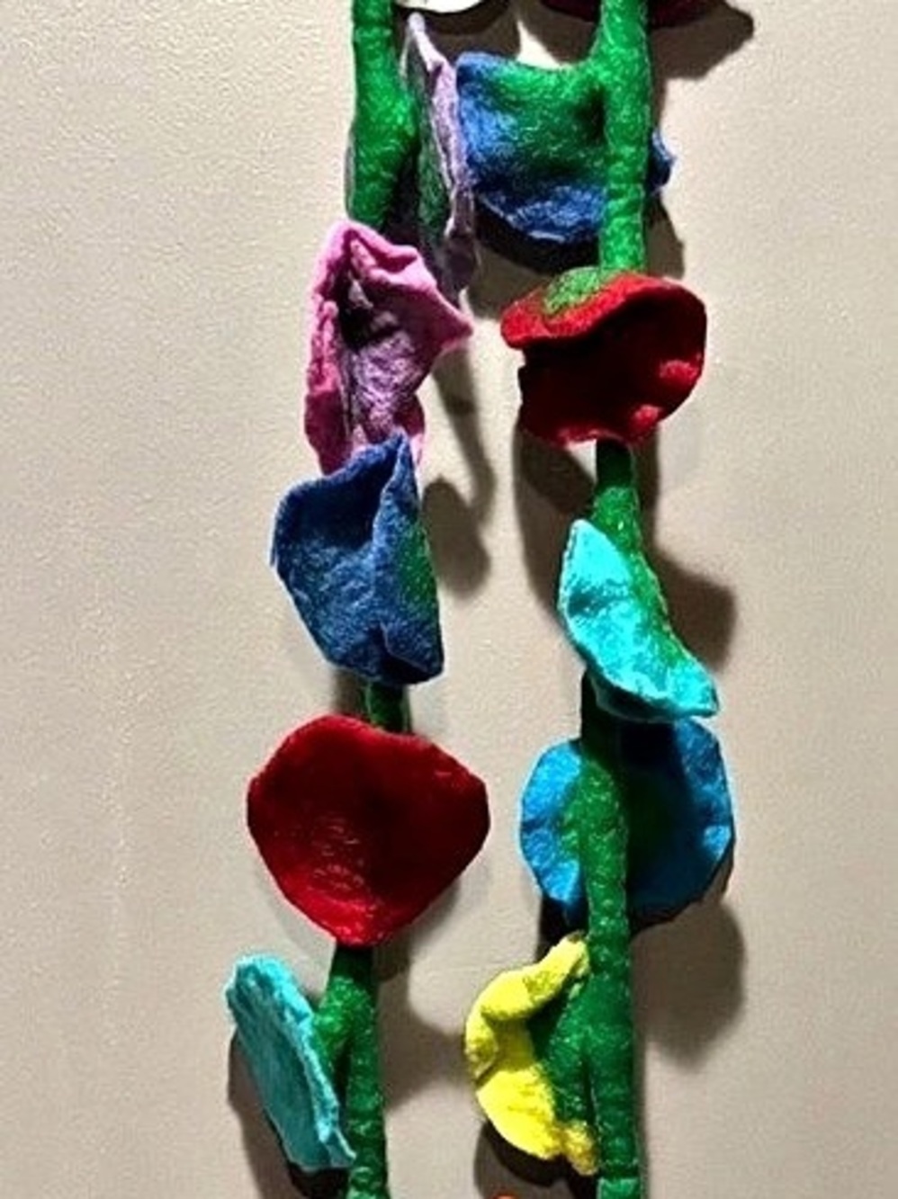 Colorful Felt Flower Garland Decor